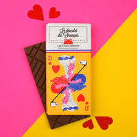 chocolate bar with marie antoinette packaging